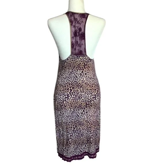 FREE PEOPLE Cheetah Lace Purple Gold Women’s SZ SM Boho Bohemian Slip Dress EUC - Picture 4 of 16